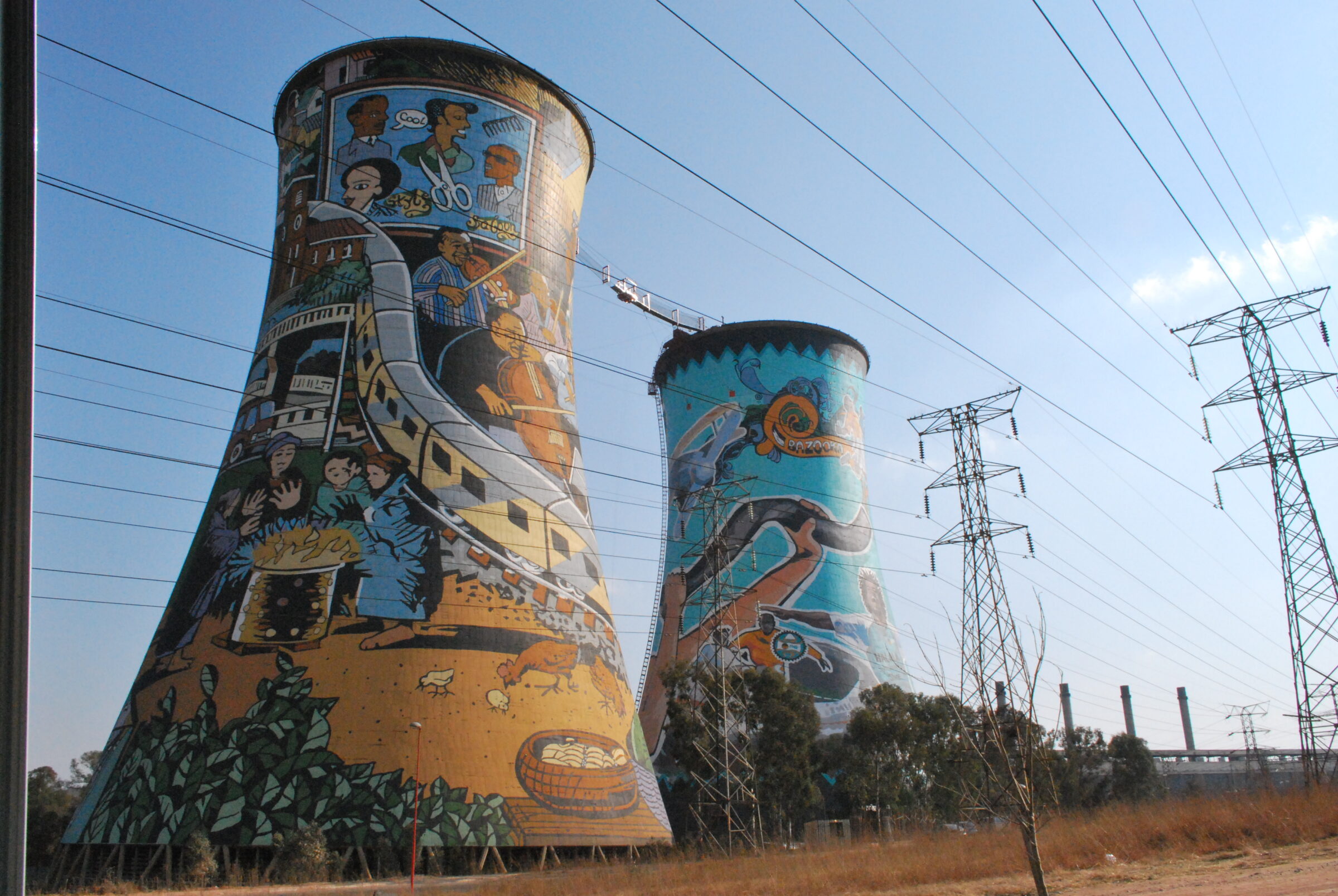 Koeltorens van Orlando Power Station, Johannesburg, Zuid-Afrika