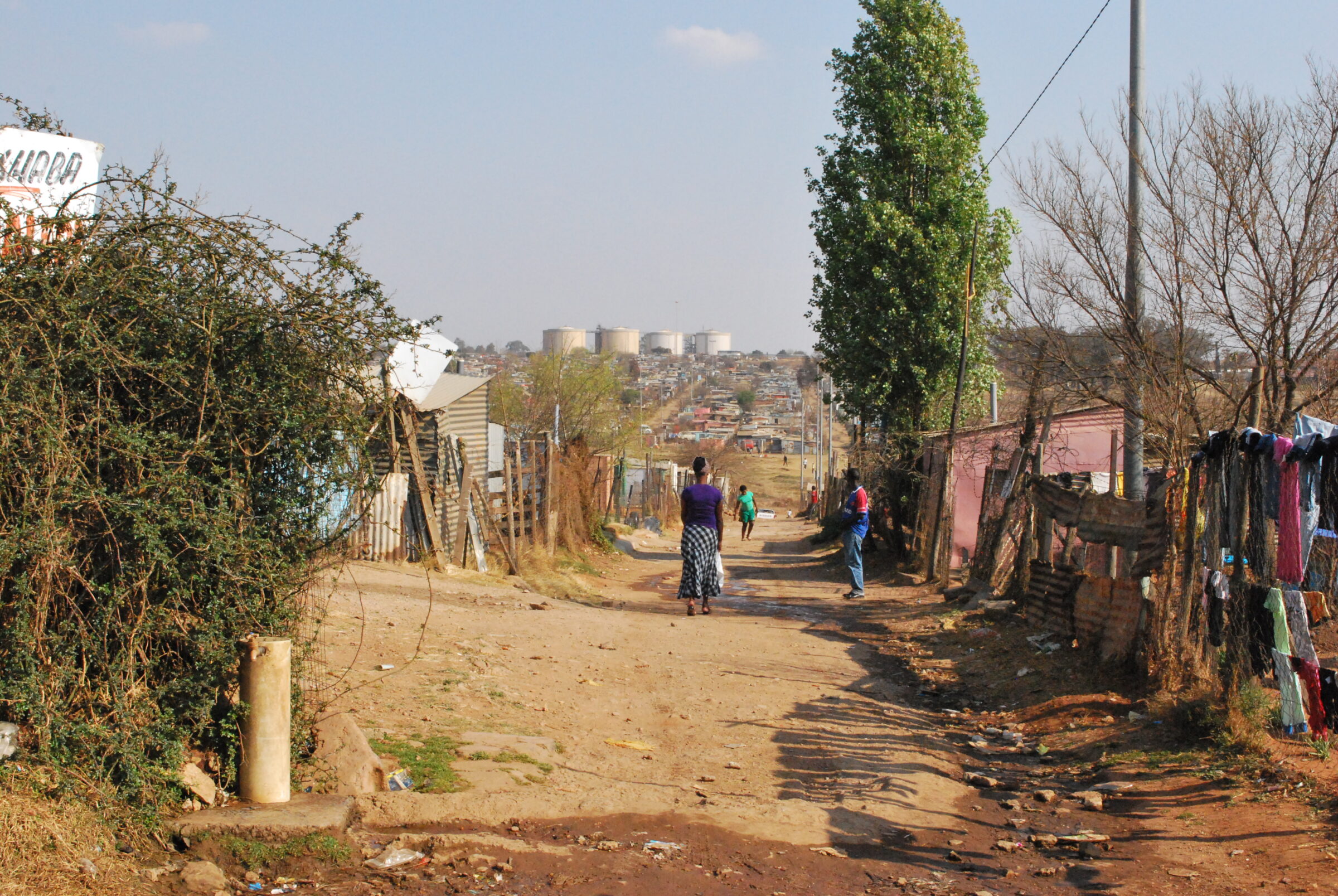 Sloppenwijk in Soweto, Johannesburg, Zuid-Afrika