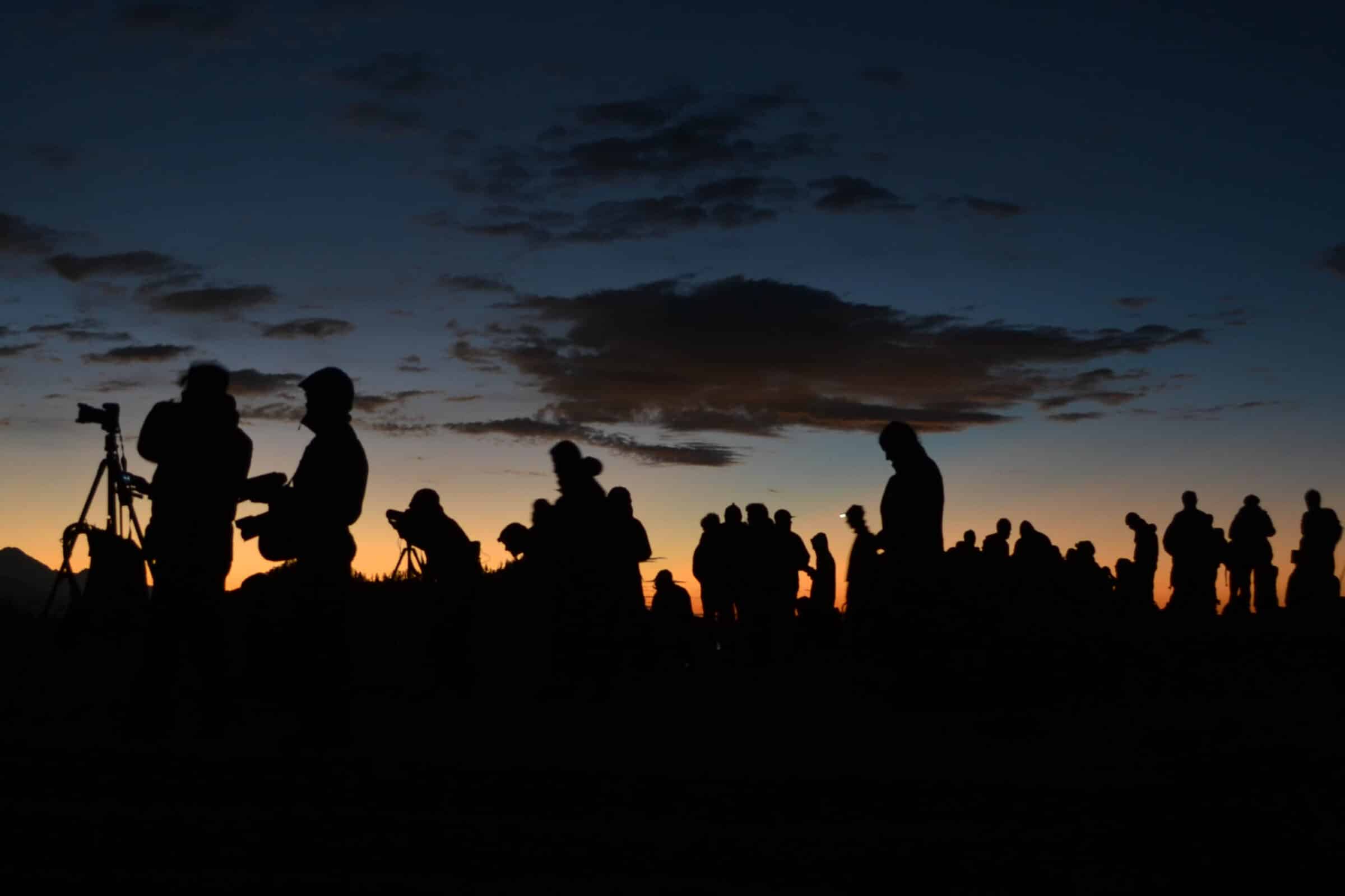 Drukte op de top bij Poon Hill, Nepal