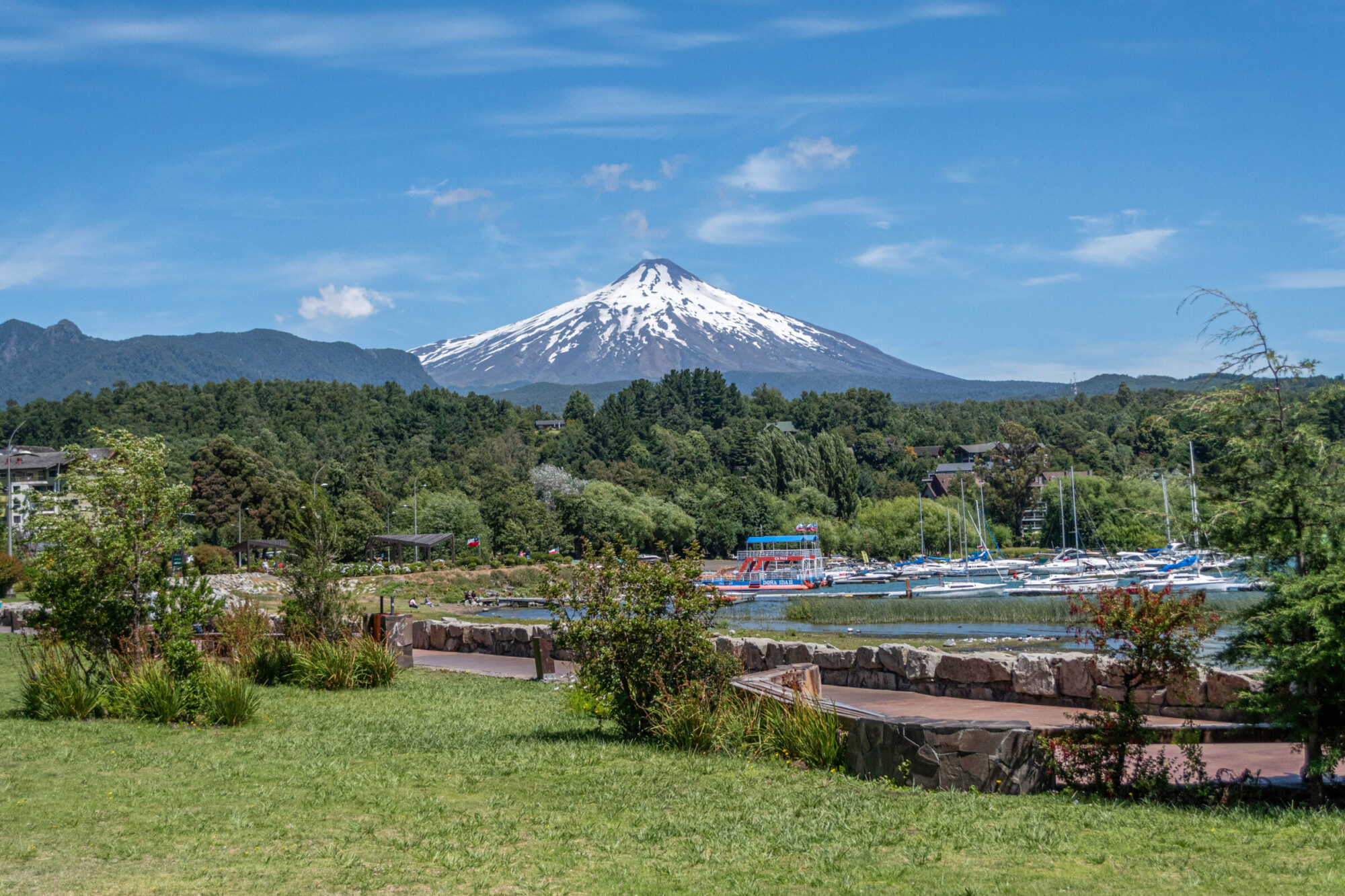 De vulkaan Villarrica, Pucón, Chili
