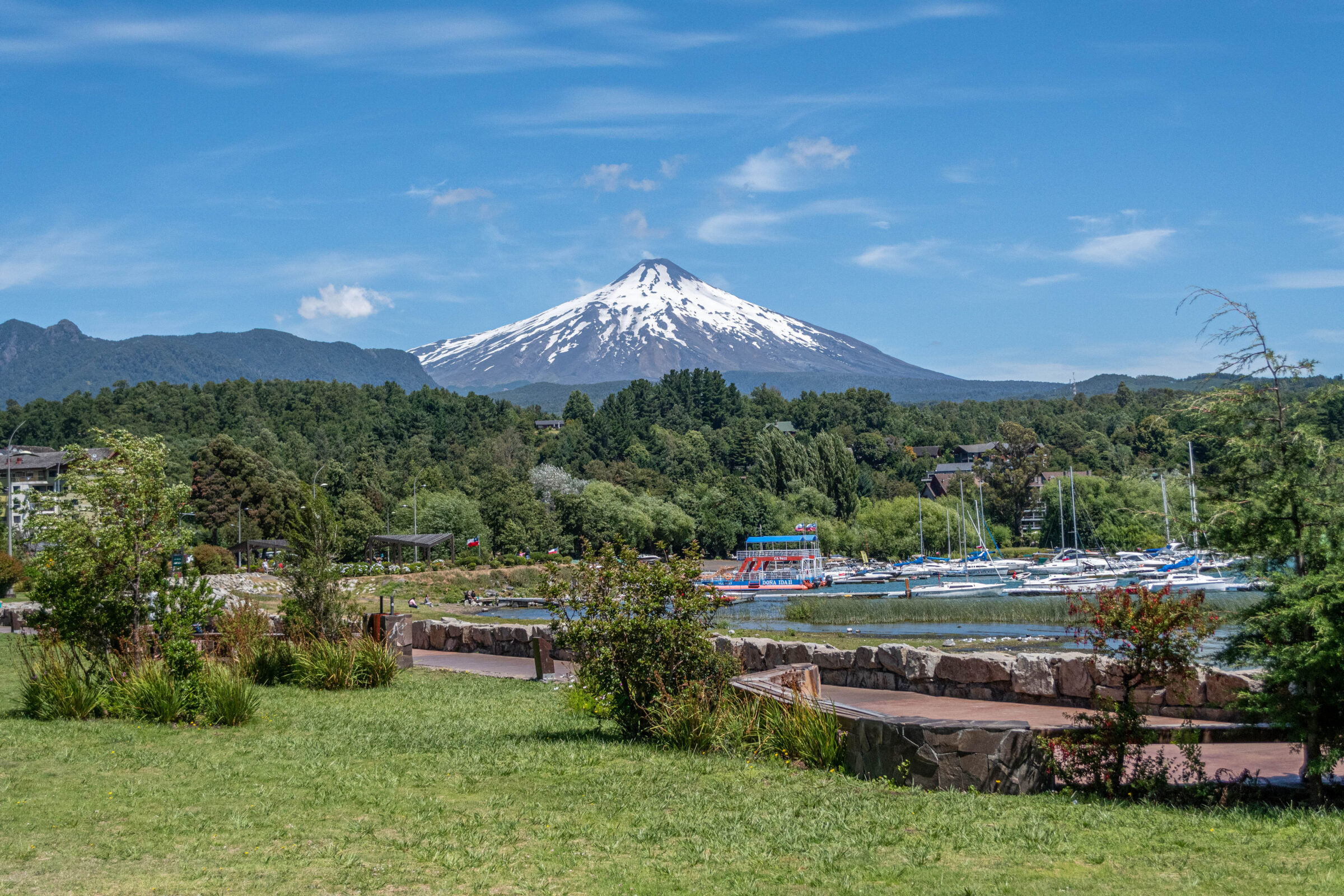 De vulkaan Villarrica, Pucón, Chili
