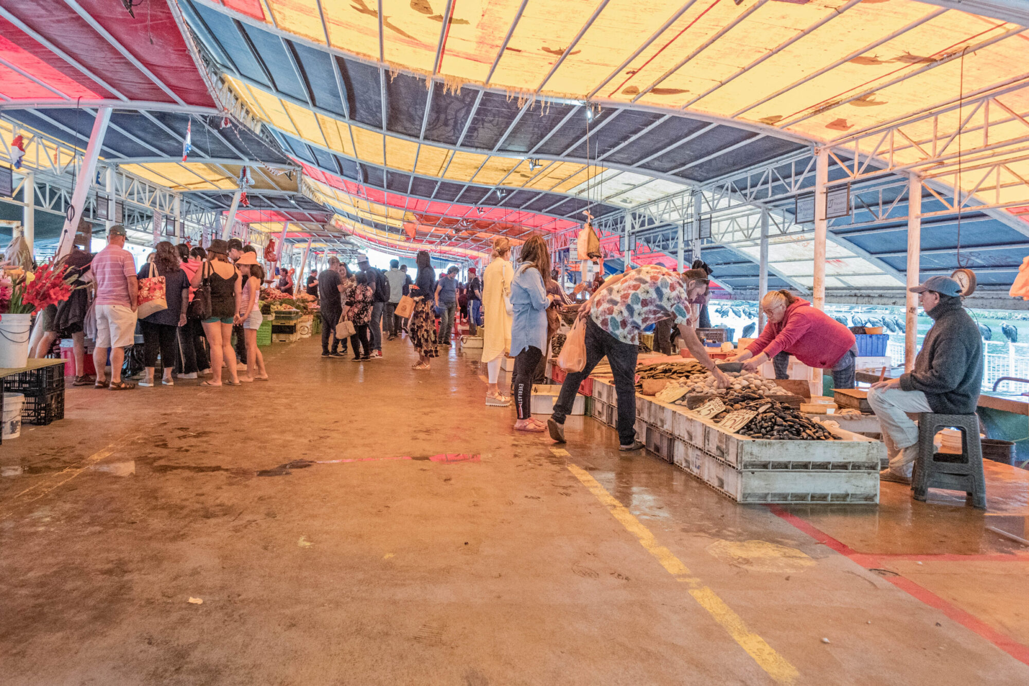 De vismarkt van Valdivia, Chili