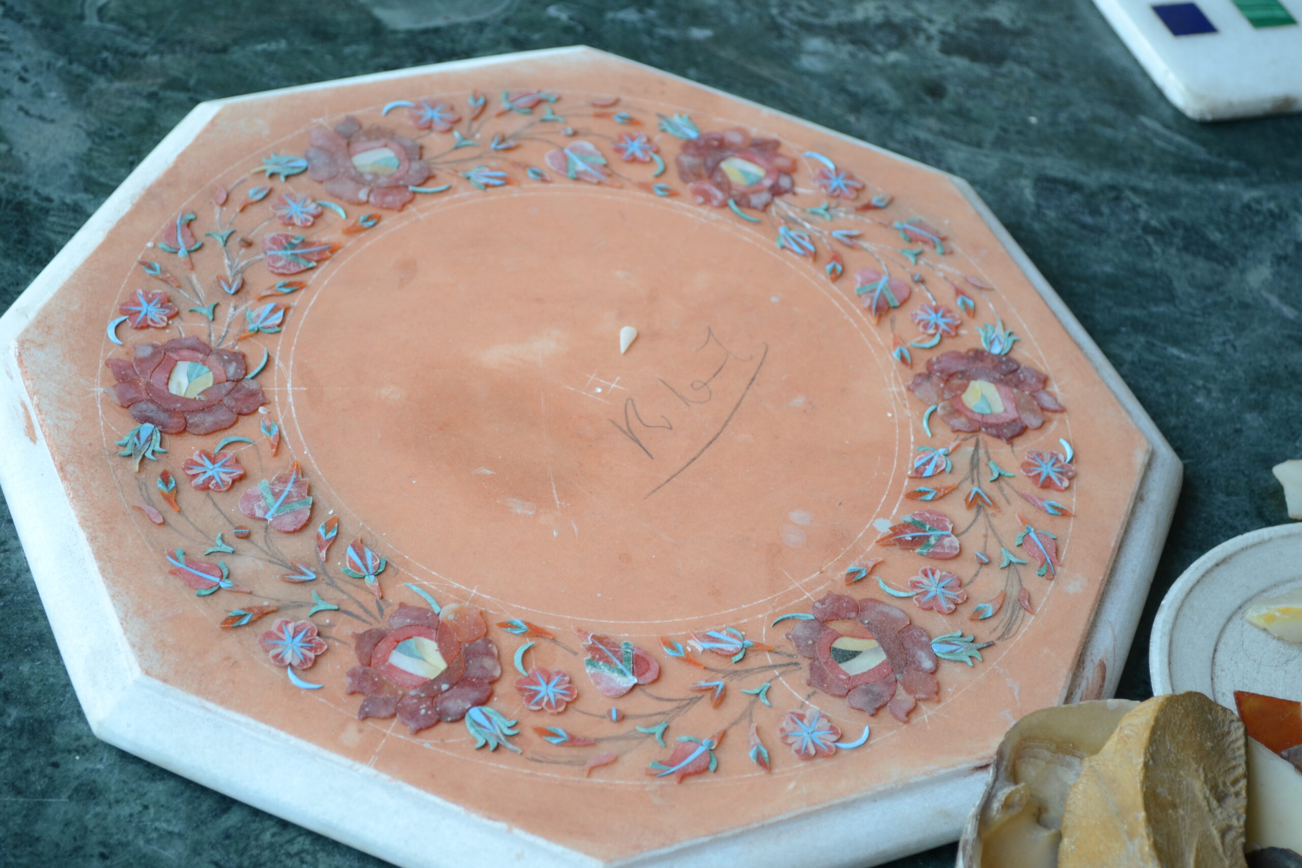 Marmerbewerking in Agra, India