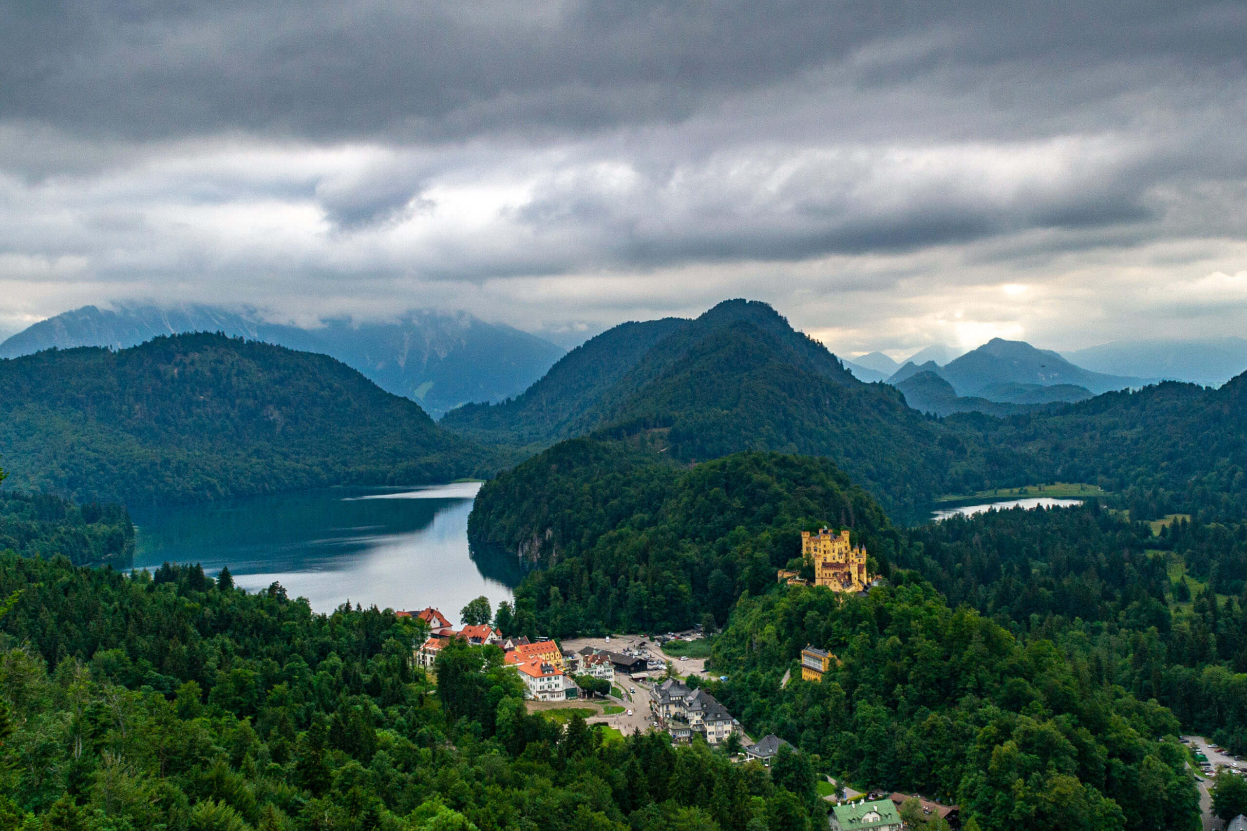 Uitzicht vanaf Slot Neuschwanstein, Duitsland
